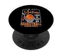 Non sto urlando questa è la mia voce da allenatore di basket | Hoops PopSockets PopGrip Adesivo