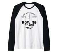 Non sto urlando questa è solo voce - Rowing Coach Maglia con Maniche Raglan