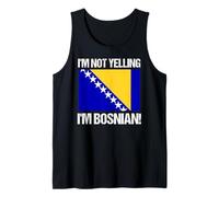 Non sto urlando Sono Bosniaco Bandiera della Bosnia Cultura Canotta