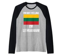 Non STO urlando Sono Paesi lituani Bandiera Lituania Maglia con Maniche Raglan