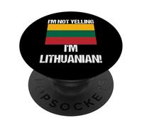 Non sto urlando Sono Paesi lituani Bandiera Lituania PopSockets PopGrip Adesivo