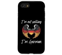 Non sto urlando Sono un cuore con la bandiera tedesca con ali d'angelo Custodia per iPhone SE (2020) / 7/8