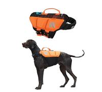 Non-stop dogwear Protector Giubbotto di salvataggio per cani, innovativo giubbotto di salvataggio traspirante, con design ergonomico per una piena libertà di movimento, nero/arancione, taglia 7