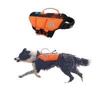 Non-stop dogwear Protector Giubbotto di salvataggio per cani, innovativo giubbotto di salvataggio traspirante, con design ergonomico per una piena libertà di movimento, nero/arancione, taglia 4