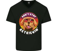 Non Stop Recupero Divertente Golden Retriever Uomo Scollo A V T-Shirt