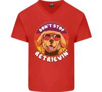 Non Stop Recupero Divertente Golden Retriever Uomo Scollo A V T-Shirt