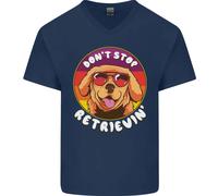 Non Stop Recupero Divertente Golden Retriever Uomo Scollo A V T-Shirt