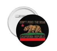 Non stuzzicare l'orso Repubblica della California Spille California Distintivo per cappelli Zaini Vestiti 5 pezzi M