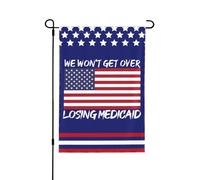 Non supereremo la perdita di Medicaid, bandiera da giardino 12x18, cartello da giardino "Non uccidere il nostro Medicaid", bandiera da casa, senza supporto, bifacciale