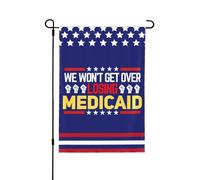 Non supereremo la perdita di Medicaid, bandiera da giardino 28x40, cartello "Non uccidere il nostro Medicaid", bandiera da giardino, senza supporto, bifacciale