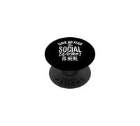 non temere che l'assistente sociale sia qui Assistente sociale PopSockets PopGrip Adesivo
