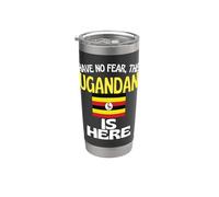 Non temere l"ugandese è qui Divertente Uganda Bicchiere termico in acciaio inox doppia parete