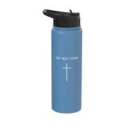 Non temere la croce - Gesù religioso cristiano minimalista Stainless Steel Insulated Water Bottle