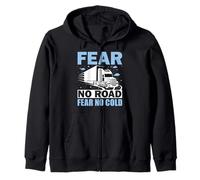 Non Temere La Strada Paura No Cold - Ice Road Trucker Felpa con Cappuccio