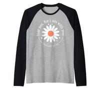 Non temere per io Sono con Te Isaia 41:10 Christian Daisy Art Maglia con Maniche Raglan