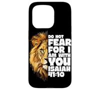 Non temere per io sono con te Isaia 41:10 Leone di Giuda Custodia per iPhone 15 Pro