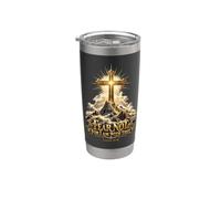 Non temere perché io sono con te Isaia 41:10 Croce cristiana Bicchiere termico in acciaio inox doppia parete
