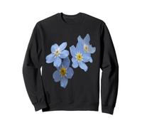 Non Ti scordar di Me romantici Fiori Blu Felpa