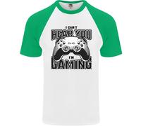 Non Ti Sento, Sto Giocando, Maglietta Da Baseball S/S Divertente Per Gamer Uomo