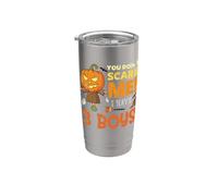Non ti spaventare Ho 3 ragazzi Halloween Mamma Papà Bicchiere termico in acciaio inox doppia parete