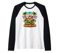 Non Toccare i Miei pastelli Boricua Coqui Maglia con Maniche Raglan