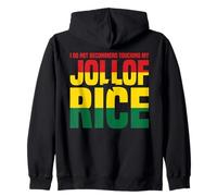 Non Toccare Il Mio Jollof Rice Messaggio Felpa con Cappuccio