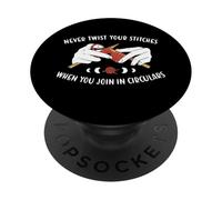 Non torcere mai i punti quando si uniscono a circolari per lavorare a maglia PopSockets PopGrip Adesivo