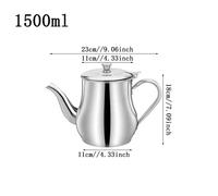 Non Tossico Acciaio Inox Teiera a Forma Di E Condimenti Dispenser W/ Cover Nuovo