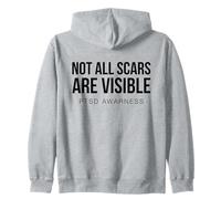 Non Tutte Le cicatrici Sono visibili Consapevolezza del PTSD Salute mentale Felpa con Cappuccio