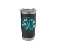 Non tutte le cicatrici sono visibili nastro verde acqua floreale cervello PTSD Bicchiere termico in acciaio inox doppia parete