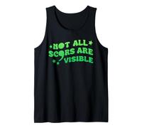 Non Tutte Le cicatrici Sono visibili Semi Colon Verde Salute mentale Canotta
