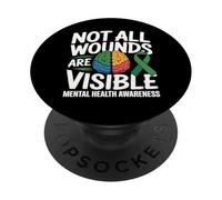 Non tutte le ferite sono visibili Salute mentale Benessere mentale PopSockets PopGrip Adesivo