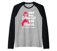 Non Tutte Le ferite Sono visibili Supporto per la consapevolezza delle malattie cardiache Maglia con Maniche Raglan