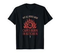 Non Tutti Gli Eroi Indossano mantelli Burn in Kitchen Graphic Maglietta