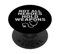 Non tutti gli eroi posseggono armi. potere infermiera vintage. PopSockets PopGrip Adesivo