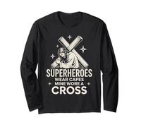 Non Tutti i Supereroi Indossano mantelli Che Gesù Indossava Una Croce Maglia a Manica