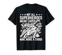 Non Tutti i Supereroi Indossano mantelli Il Mio Indossava Una Croce Divertente Gesù Maglietta