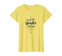 Non Tutti quelli Che vagano Sono perduti - Citazione di Viaggio ispiratrice Maglietta, Donna, Limone, 3XL