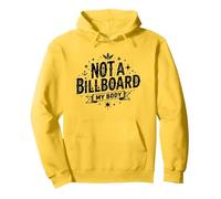 Non Un cartellone per Le affissioni del Mio Corpo: potenziare l'espressione di sé Felpa con Cappuccio, Unisex per Adulti, Limone, M