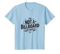 Non Un cartellone per Le affissioni del Mio Corpo: potenziare l'espressione di sé Maglietta, Bambini, Celeste, 10 Anni