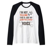 Non Urlare Solo la Voce del Mio Allenatore di Basket per Gli Allenatori Sport Maglia con Maniche Raglan
