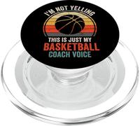 Non urlare solo la voce del mio allenatore di basket per gli allenatori Sport PopSockets PopGrip per MagSafe