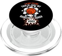 Non urlare solo la voce del mio allenatore di basket per gli allenatori Sport PopSockets PopGrip per MagSafe