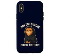 Non uscire Le persone ci sono introversi sarcastici irritabili Custodia per iPhone X/XS