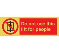 Non utilizzare questo ascensore per persone cartello - 150x50mm - L15