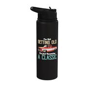 Non vecchio diventare un classico divertente camion amante Stainless Steel Insulated Water Bottle