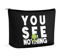 NON VEDI NULLA Borsa per il trucco aliena per donna Borsa cosmetica da viaggio Pochette da toilette Borse per riporre oggetti in bagno