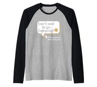 Non Vedo l'ora di Andare in Campeggio 999 Le zanzare Hanno apprezzato Il Tuo Camper Post Maglia con Maniche Raglan