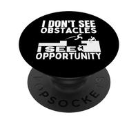 Non vedo ostacoli Vedo opportunità Parkour divertente PopSockets PopGrip Adesivo