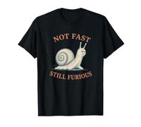 Non Veloce Ancora Furioso Snail Pace Arrabbiato Lento Escursionismo in Maglietta
